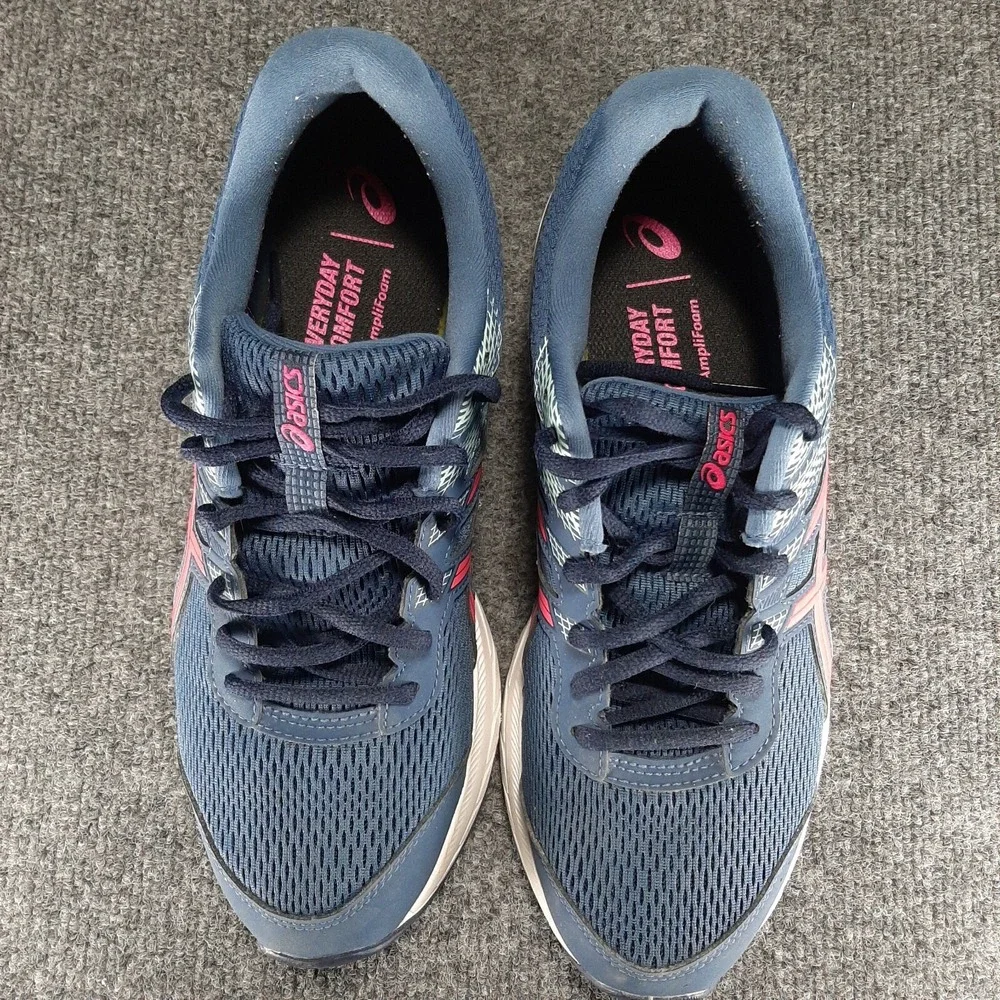Asics Gel Contend 6 Blue Running Shoes Lace Up Low Top Women's Size 10 1012A570